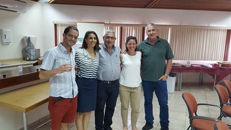 מימין לשמאל: און ברזילי, דפנה אופק שני, יהודה בכר, דנה שלזינגר ועומר מגל