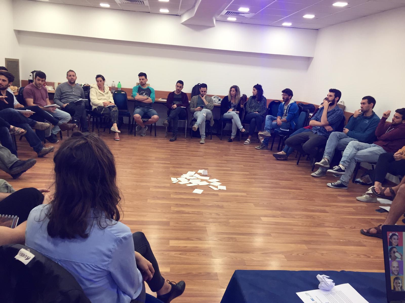 משתתפי מחזור ג' של שבילים במפגש הפתיחה