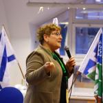 מרים פרץ מדברת בכנס על חוסן אישי וחוסן לאומי. צילום: ORSA Group