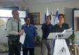 סא"ל עומרי טלר מקבל תעודת הערכה על שירותו מניר מאיר, עופרי רביב ונוקי גולדפישר
